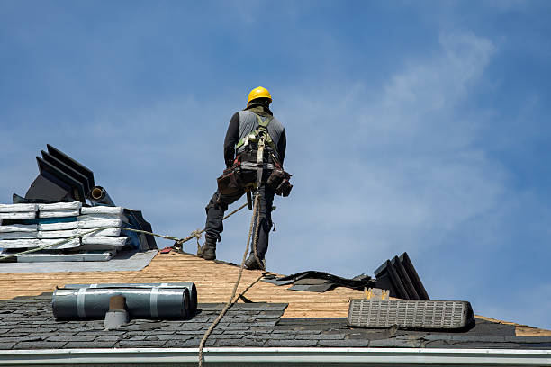 Professional Gutter Installation technician working in Persia, IA